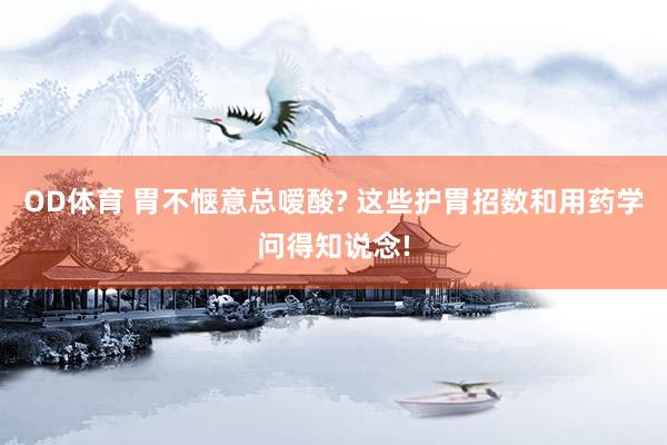OD体育 胃不惬意总嗳酸? 这些护胃招数和用药学问得知说念!