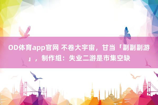 OD体育app官网 不卷大宇宙，甘当「副副副游」，制作组：失业二游是市集空缺