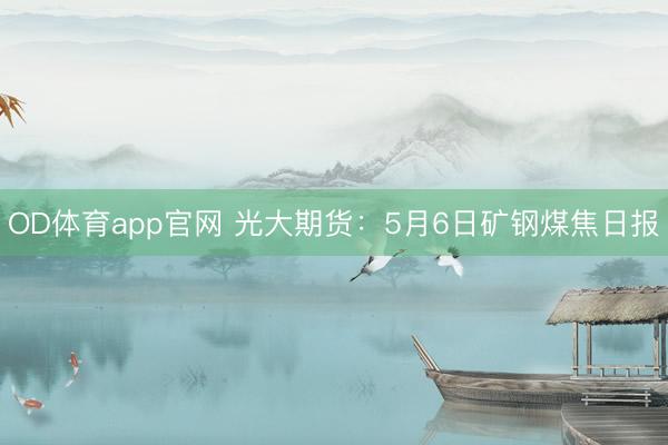 OD体育app官网 光大期货：5月6日矿钢煤焦日报